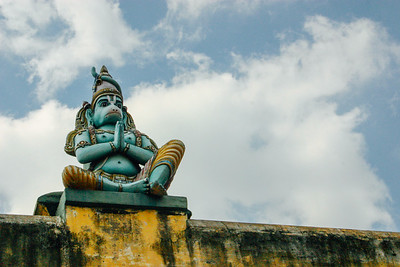 Hanuman guarding the wall, Sri Ranganathaaswami Temple, Sriranga