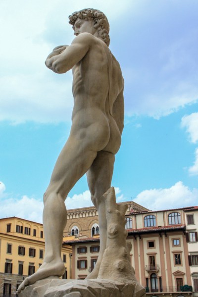 David from the back is as impressive, Florence, Italy