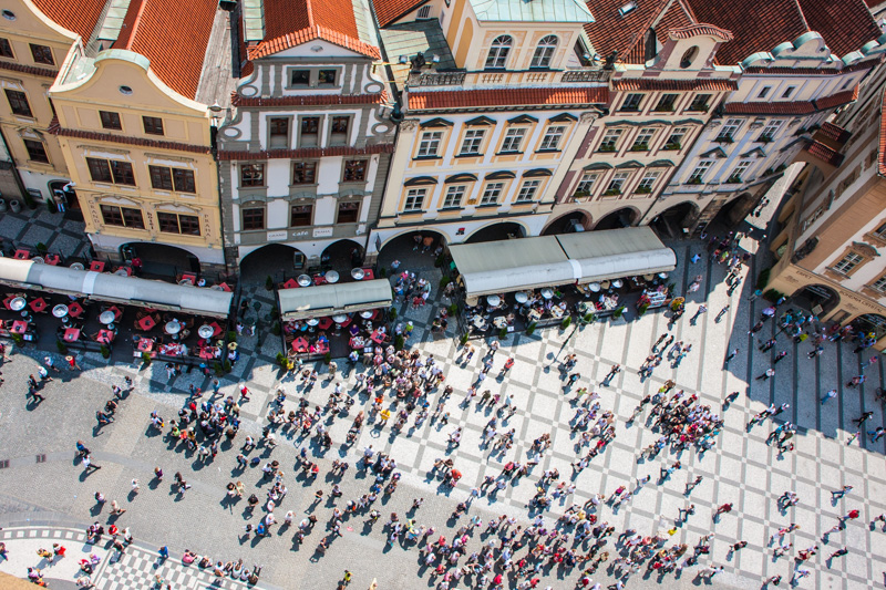 View of the Stare Mesto from the Astronomical Clock Tower, Pragu