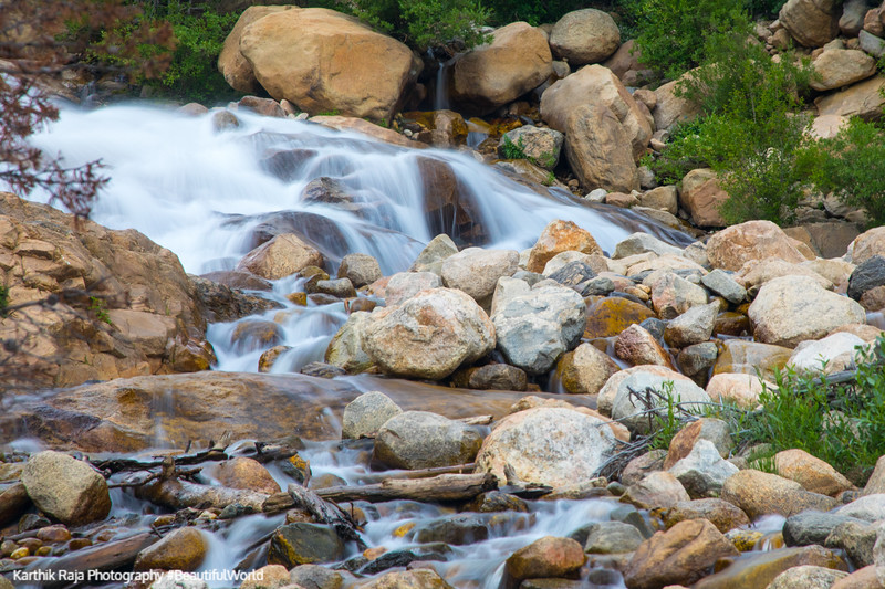 Roaring river, Alluvial Fan, Rocky Mountain National Park, Color