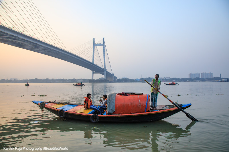 Vidyasagar Setu, Bridge, James Prinsep Ghat, Kolkata, India
