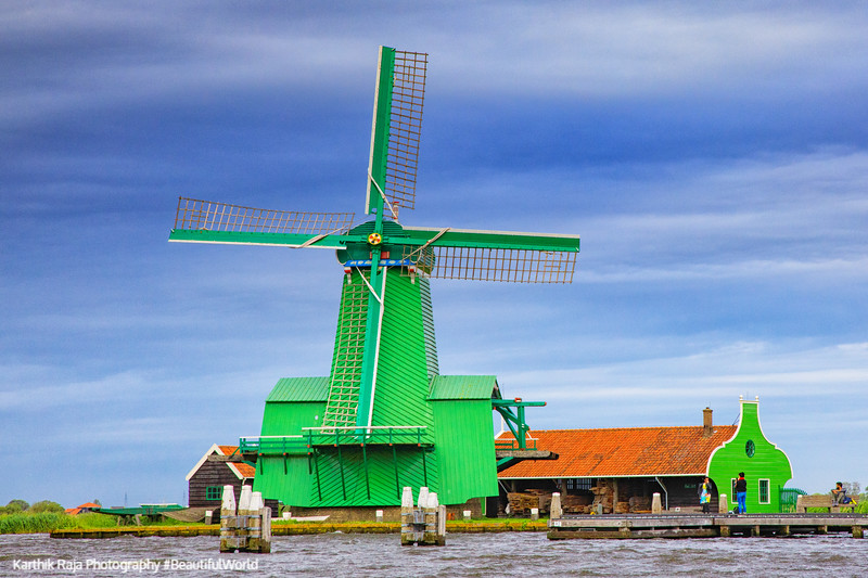 De Gekroonde Poelenburg, Windmill, Zaanse Schans, Netherlands